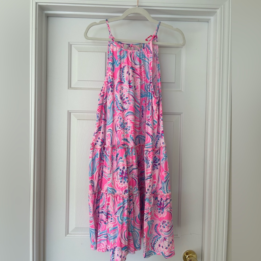 Lilly Pulitzer Evelyn Dress in Prosecco Pink Don’t Be Jelly